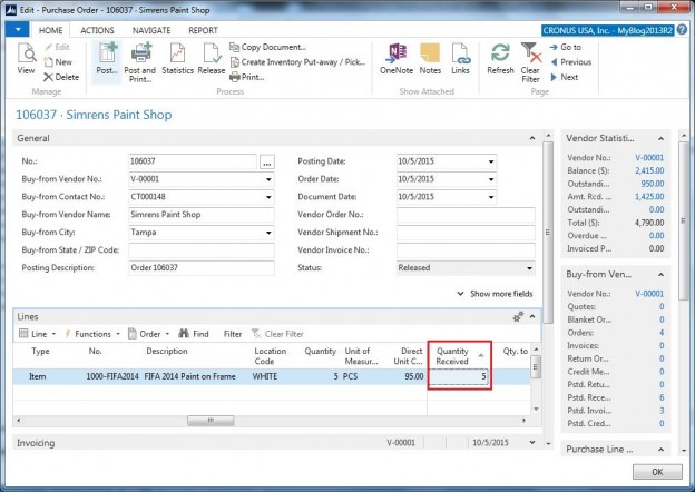 Warehouse Receipts with Subcontracting in Dynamics NAV | Olof Simren ...